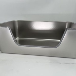 Nouvelle litière <span class=keywords><strong>pour</strong></span> <span class=keywords><strong>chat</strong></span> en acier inoxydable, entrée supérieure et latérale anti-traces, résistante aux rayures, entretien réduit - Product Image 3