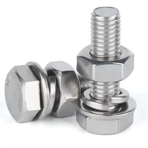 SS Boulon et écrou en acier inoxydable Grade 8.8 10.9 12.9 Din 931 Din933 Attaches et boulons hexagonaux