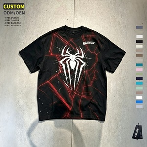 Camiseta Extra Grande con Estampado Bajo Demanda para Hombre, Ropa de Alta Calidad a Bajo Precio, Camiseta de Algodón al por Mayor, Ideal para Fans de <span class=keywords><strong>Spiderman</strong></span> - Product Image 1