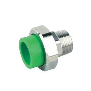 Unión de adaptador macho <span class=keywords><strong>PPR</strong></span> de insertos de latón para conectar tubería <span class=keywords><strong>PPR</strong></span> - Product Image 1