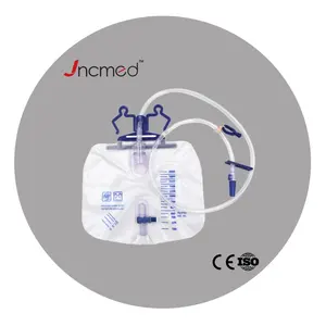 2000毫升尿液引流袋非无菌过夜袋，带t型阀和85厘米管-床边可引流尿袋