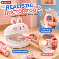 KZHM Kit de Jeu Docteur pour Enfants, Mallette Médicale Portable à Roulettes, Jouets d'Apprentissage Clinique, Kit de Jeu d'Imitation Docteur