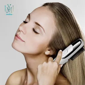 Elektrikli manyetik titreşimli masaj tarak saç fırçası baş masaj aleti elektrikli saç büyüme tarak s inceltme saç ters