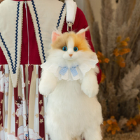 Sac à dos en peluche réaliste pour chat Calico à flamme, grande capacité, léger, vente en gros par les fabricants DUPAN