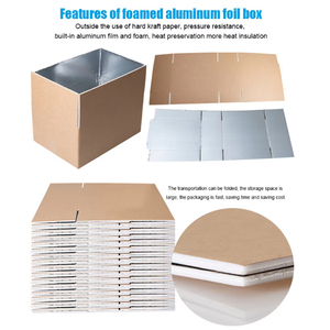 Tươi lạnh vận chuyển bao bì hộp cách điện các tông carton với lá nhôm và bọt cho thực phẩm đông lạnh vận chuyển - Product Image 2