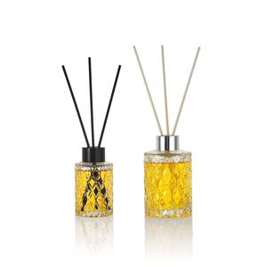 Bouteille diffuseur en verre gaufré vide de 50 ml, 80 ml, 100 ml, 120 ml, avec bâtonnets, pour parfum d'ambiance – Meilleures ventes - Product Image 4