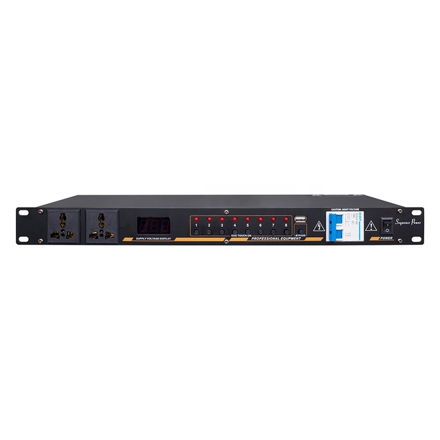 10 Outlets 30A Audio Timing Device Power Sequence Controller Power Conditioner Power Sequencer for Stage and Lights