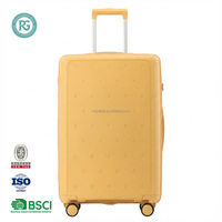 Ensemble de bagages de luxe écologique entièrement recyclable en PP, 3 pièces, 20/24/28 pouces, coque rigide, imperméable, valise de voyage universelle à roulettes