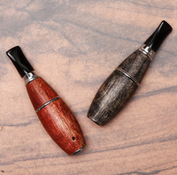 Pipe à tabac en bois naturel, torpille, portable, finition laquée, classique, accessoires pour fumer en une seule bouffée