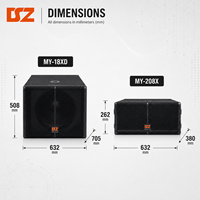 Enceintes Line Array Passives Mini Portables DSZ MY-208X+MY-18XD à Deux Voies avec Haut-parleurs de 12 pouces et Boîtier en Contreplaqué de Bouleau de 18 mm pour Concerts