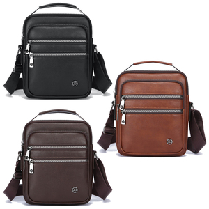 Großhandel Neue Stilvolle Diebstahlsichere Wasserdichte PU-Leder Umhängetasche mit Individuellem Logo Herren Business Messenger Crossbody-Tasche - Product Image 2