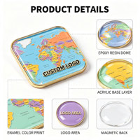 Aimant de réfrigérateur en résine époxy cristalline de forme personnalisée, logo OEM personnalisé, souvenir en acrylique, cadeau de voyage, décoration, vente en gros, usine