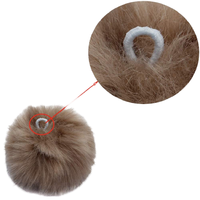 Vente en gros peluche fausse fourrure porte-clés boule 6cm pompon porte-clés pour sacs pendentif