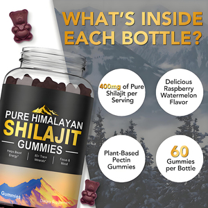 Bán buôn tinh khiết tự nhiên Himalaya shilajit nhựa chiết xuất Gummies cho người lớn năng lượng & hỗ trợ miễn dịch - Product Image 2