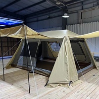 Tenda Ekstra Besar 5 8 Orang Tenda Kabin Keluarga Tahan Air Lapisan Ganda Piknik Berkemah Keluarga Teman-teman Tenda Luar Ruangan