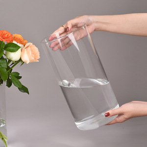 도매 현대 방수 투명 유리 세련된 꽃 유리 꽃병 웨딩 장식 - Product Image 6