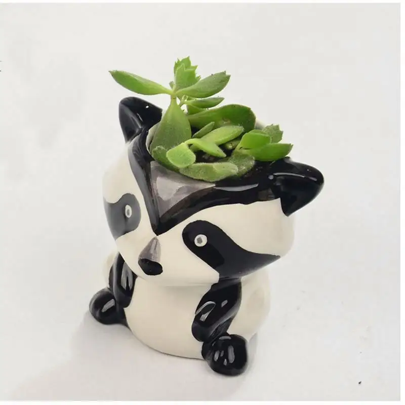 Ceramic Cartoon,Flower Pots Simple Lovely Animal Creative Home Gardening Plant Pot Dog Cat Succulents Planter/