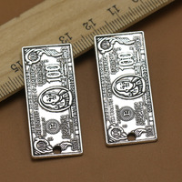 Pendentifs Bijoux Accessoires Trouver US 100 Dollars Forme DIY Faire Antique Argent Zinc Alliage Charme