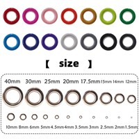 Usine personnalisée différentes tailles d'oeillets en métal en laiton œillets en métal Garment EyeletPopular