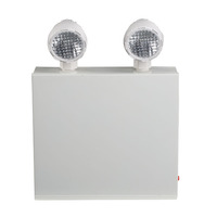 Boîtier de batterie en acier pour panneau de sortie de secours LED, éclairage de secours incendie, autonomie 30 min, IP20, 6000K, lampe à double tête