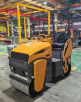 Mini-compacteur vibrant 1-3 tonnes diesel à double tambour avec moteur Changchai et moteur hydraulique