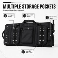 Étui de transport tactique pour arc composé OEM en gros, en nylon 1000D imperméable et rembourré, avec poches zippées pour la chasse et les activités de plein air