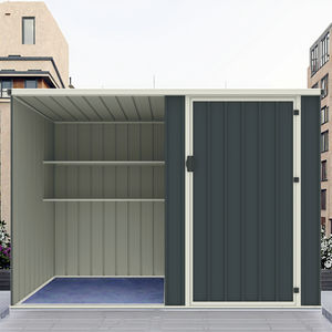 Cobertizo Metálico de Fábrica EF0804(B)-H162, Cobertizo de Almacenamiento para Jardín Exterior con Estantes, Cobertizo de Metal para Patio Trasero, Cuarto de Utilidades - Product Image 3