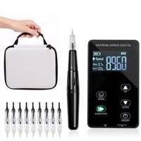 Kits de machine de maquillage semi-permanent électrique en acier inoxydable OEM pour microblading, dermographe pour sourcils et lèvres, tatouage noir CTM07