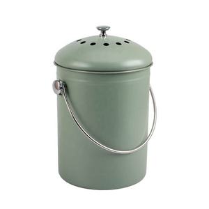 Poubelle à compost en acier inoxydable de grande capacité pour l'intérieur avec couvercle, seau à déchets alimentaires inodore - Product Image 1