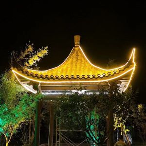 Phong cách độc đáo IP65 không thấm nước dẫn sóng ánh sáng Nhôm Cơ thể lũ đèn cho cổ đại kiến trúc cảnh quan mái ngói - Product Image 1