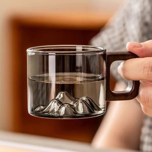 Taza de Té Reutilizable de Vidrio Borosilicato con Asa de Madera, Pequeña Capacidad, Ecológica y Duradera, para Oficina y Hogar - Product Image 3