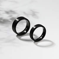 Bague en titane OAHLAN 6 mm 8 mm pour homme et femme, noire mate, alliance de mariage et de fiançailles, brossée, unisexe, bagues de couple, bijoux tendance, taille 6-14