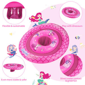 عوامات سباحة للأطفال من سويمبوبو قابلة للتخصيص، مقعد عائم للأطفال مصنوع من قماش بي في سي صديق للبيئة، قابل للنفخ مع مظلة - Product Image 5