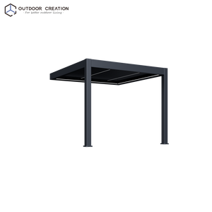 Pergola élégante en alliage d'aluminium pour l'aménagement extérieur, pavillon pour divertissements en plein air, gazebo mural 3x3m, <span class=keywords><strong>création</strong></span> extérieure - Product Image 2