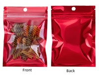 Sacs refermables personnalisés en Mylar pour téléphones portables, bijoux, boucles d'oreilles – Sacs à fermeture éclair en Mylar transparent imprimés sur le devant pour cadeaux, anti-odeur