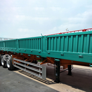 Semi-remorque benne basculante latérale 60 tonnes, remorque plateau basculante, remorque plateau, camion d'<span class=keywords><strong>occasion</strong></span>, vente de camions, transport de bois, transport de sable - Product Image 5