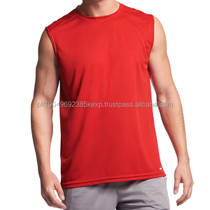 Nouveau débardeur de sport d'été en maille 100 % polyester à col rond, séchage rapide, sans manches, respirant, pour la course, la gym, le fitness, le basketball, pour hommes - Product Image 2