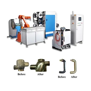 Robot intelligent units wire drawing/flap wheel/buffing wheel stainless steel brass grinding polishing machine