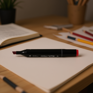 Marcador Artístico Myrva Rojo con Punta de Cincel, Tinta Permanente para Dibujar y Colorear - Product Image 2