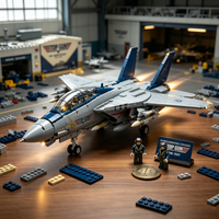 Set Blok Bangunan Pesawat Tempur F-14 Tomcat |    Kit Model Pesawat Ulang Tahun ke-40 |   Penggemar Film Mainan Balok