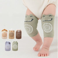 Chaussettes antidérapantes pour bébé, motif dinosaure et éléphant, douces et rembourrées pour les genoux, idéales pour ramper - Grande Vente