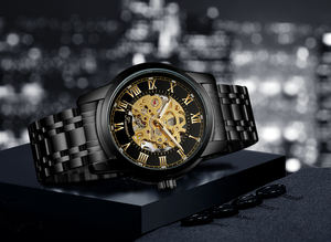 WINNER-reloj mecánico de lujo para hombre, accesorio masculino de acero inoxidable, resistente al agua, luminoso, para ocio y negocios, 8250 - Product Image 5