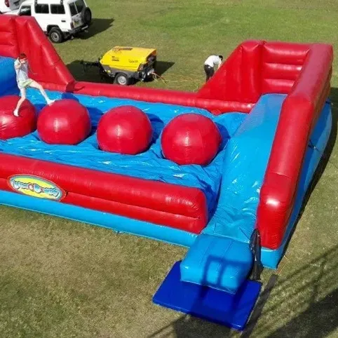 Factory customized inflatable WipeOut Game WipeOut Games 4 big running ball inflatable games