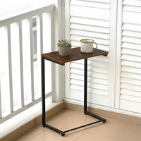 Table basse contemporaine en bois avec structure métallique - Écologique, durable, légère, facile à nettoyer - Conception mobile et empilable pour salon