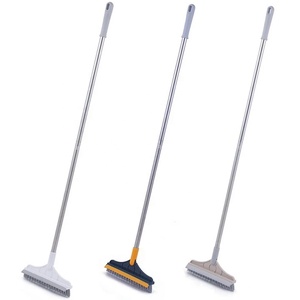 <span class=keywords><strong>Brosse</strong></span> de <span class=keywords><strong>nettoyage</strong></span> <span class=keywords><strong>rotative</strong></span> 2 en 1 en acier inoxydable, nettoyeur à longue manche, salle de bains à poils rigides, pour <span class=keywords><strong>sol</strong></span> - Product Image 1