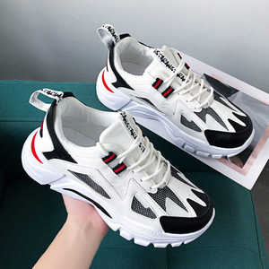 Zapatos Deportivos Modernos de París para Hombre y Mujer, Color Blanco Vela y Negro Gato, Estilo Casual para Caminar, Primavera/Verano - Product Image 3