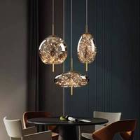Tête de Lit de Chambre en Verre Haut de Gamme, Design Moderne et Luxueux, Lustre d'Art Personnalisé pour Bar et Salle à Manger
