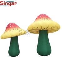 Décorations Gonflables d'Intérieur : Champignons Géants Publicitaires de 3m, Plantes Gonflables Commerciales en Tissu Oxford avec Ventilateur Intégré