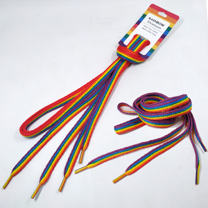 <span class=keywords><strong>Pas</strong></span> <span class=keywords><strong>cher</strong></span> plat décontracté arc-en-ciel coloré <span class=keywords><strong>lacet</strong></span> de <span class=keywords><strong>lacet</strong></span> de <span class=keywords><strong>chaussure</strong></span> - Product Image 3