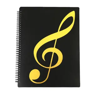 leather plastic sleeves stand extender flip piano book black choral page storage holder sheet organizer music folder for choir